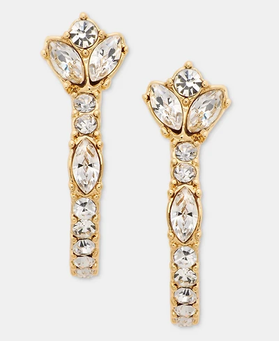 Givenchy Small Crystal C-Hoop Earrings, 0.8"