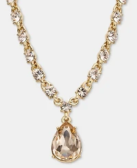 Givenchy Cubic Zirconia Pear-Shape Pendant Necklace, 16"