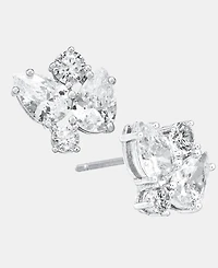 Givenchy Cubic Zirconia Cluster Stud Earrings