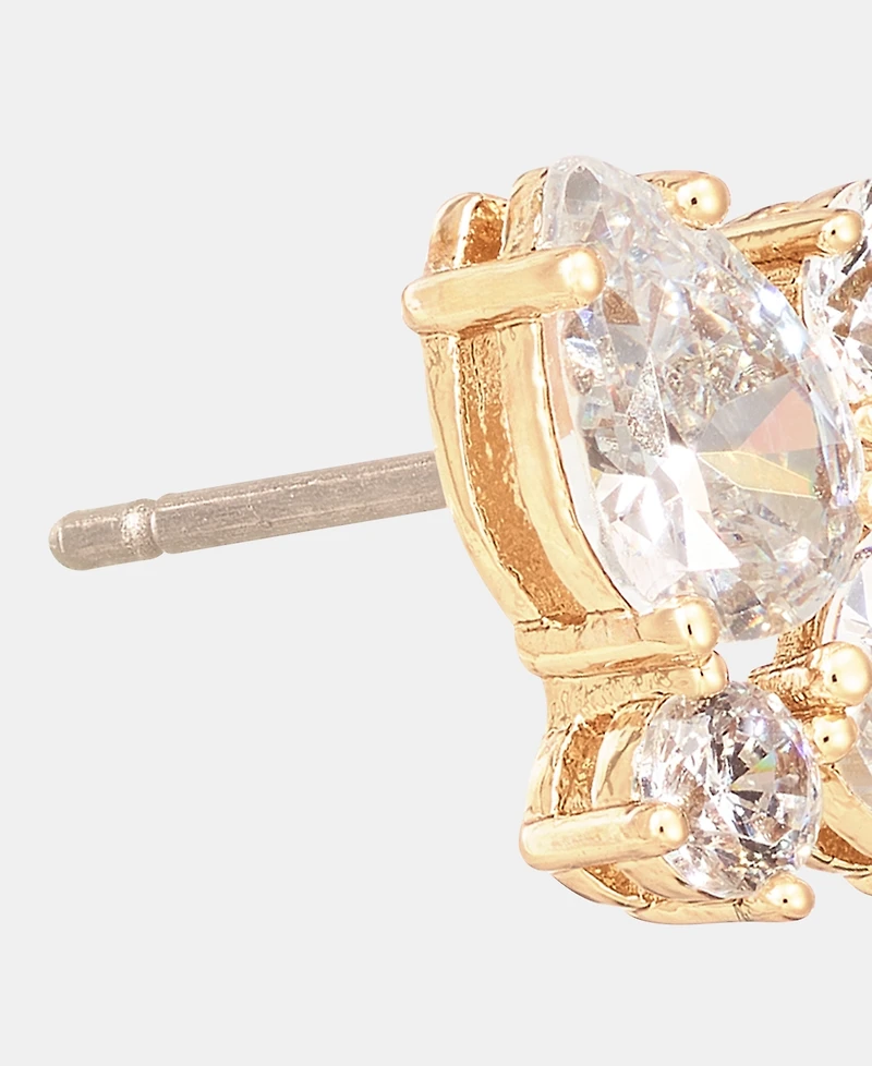 Givenchy Cubic Zirconia Cluster Stud Earrings