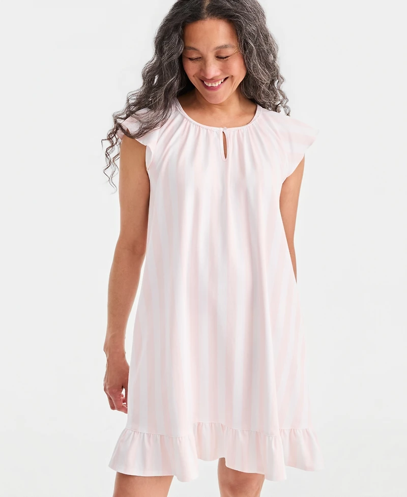 Charter Club Women's Mother's Day Printed Cotton Short Sleep Gown, Macy's Exclusive
