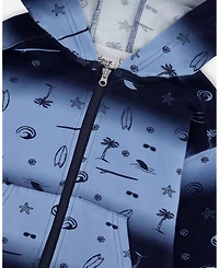 Deux par Toddler Boys Hooded French Terry Cardigan Gradient - Toddler|Child