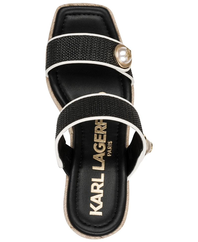 Karl Lagerfeld Paris Women's Carsen Wedge Sandals