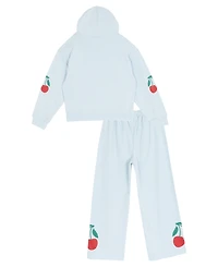 Rare Editions Girls' 7-16 Cherry Graphic Hoodie and Sweatpants, 2-Piece Set