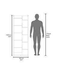 Fm Furniture Perry Bookcase in Melamine with Open Storage