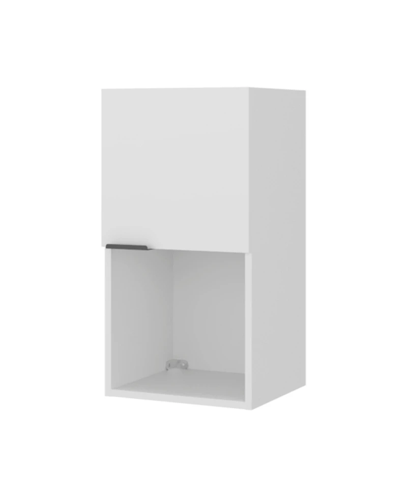 Fm Furniture Wall-Mounted Bathroom Cabinet with Hidden Storage and Open Compartment