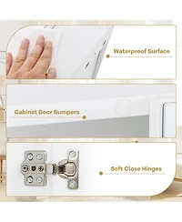 Volenca Double-Door Wall-Mount Bathroom Cabinet with Mirror and Adjustable Shelf