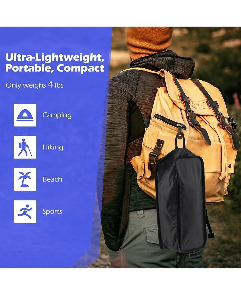 Mecale Folding Design High-Back Portable Camping Chair with Carry Bag, Pillow