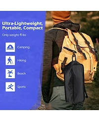 Mecale Folding Design High-Back Portable Camping Chair with Carry Bag, Pillow