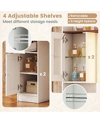 Volenca 41.5" Makeup Vanity Desk with Power Outlets and 3 Color Lighting Modes, Mirror