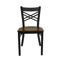 Emma+Oliver 2 Pack "X" Back Restaurant Chair