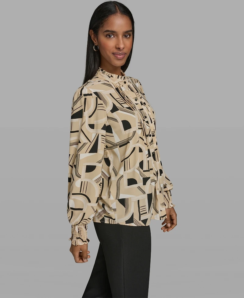 Karl Lagerfeld Paris Women's Mock Neck Top