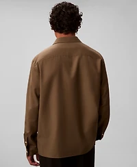 Calvin Klein Men's Travel Twill Regular-Fit Shirt