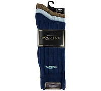 Gold Toe Men's Hampton Embroidery Car Socks, 3-Pack