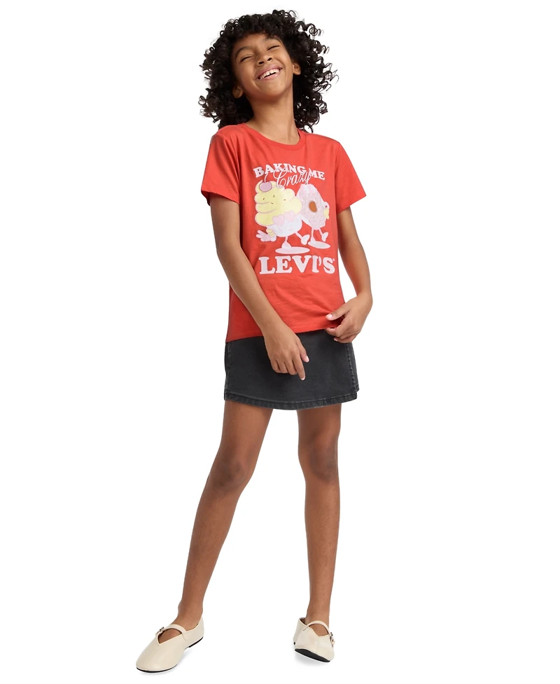 Levi's Girls' 7-16 Round Neck T-Shirt