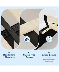 gaomon Twin daybed with headboard, Corner Bed Frame with Bed Rails, Velvet Upholstered Sofa Bed with Guardrail for Bedroom, Guest Room