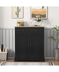 Gaomon Buffet Cabinet with Drawers, 28.8 in Sideboard Buffet Storage Cabinet with Shelves and Doors