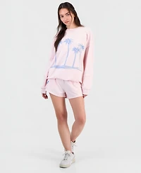 Rebel Veil Juniors' Beaded Graphic-Print Sweatshirt