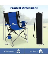 Mecale Portable Folding Oxford Cloth Camping Chair with Cup Holder and Side Pocket