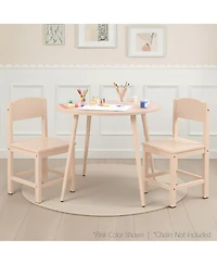 Best Choice Products Round Mid-Century Modern 35.5in Dining Table, Dinette for Home or Kitchen w/Wood Finish Steel Legs