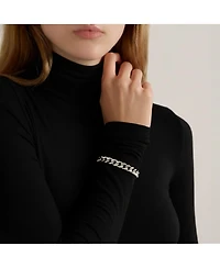 Joey Baby Silver Chunky Cuban Chain Bracelet with Toggle Clasp