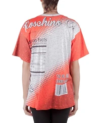 Pre-Owned Moschino Women's Couture Red Soda Can Printed Cotton Oversized T Shirt