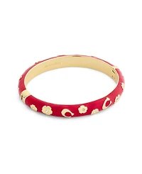 Coach Faux Stone Signature C Floral Chubby Bangle Bracelet