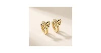 Joey Baby Gold-Tone Brass Bow Hoop Earrings