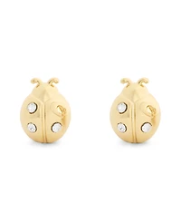 Coach Faux Stone Ladybug Stud Earrings