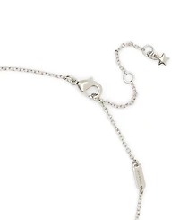 Coach Rhodium Signature C Lucite Pendant Necklace