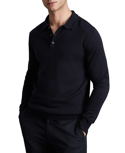 Reiss Men's Merino Wool Polo Shirt