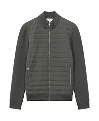 Reiss Men's Interlock Hybrid Funnel-Neck Jacket