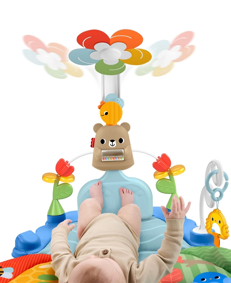 Fisher Price 3-in-1 Kick and Sway Activity Gym, Baby Play Mat with Sensory Toys