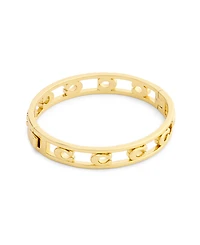 Coach Rhodium Signature C Openwork Bangle Bracelet