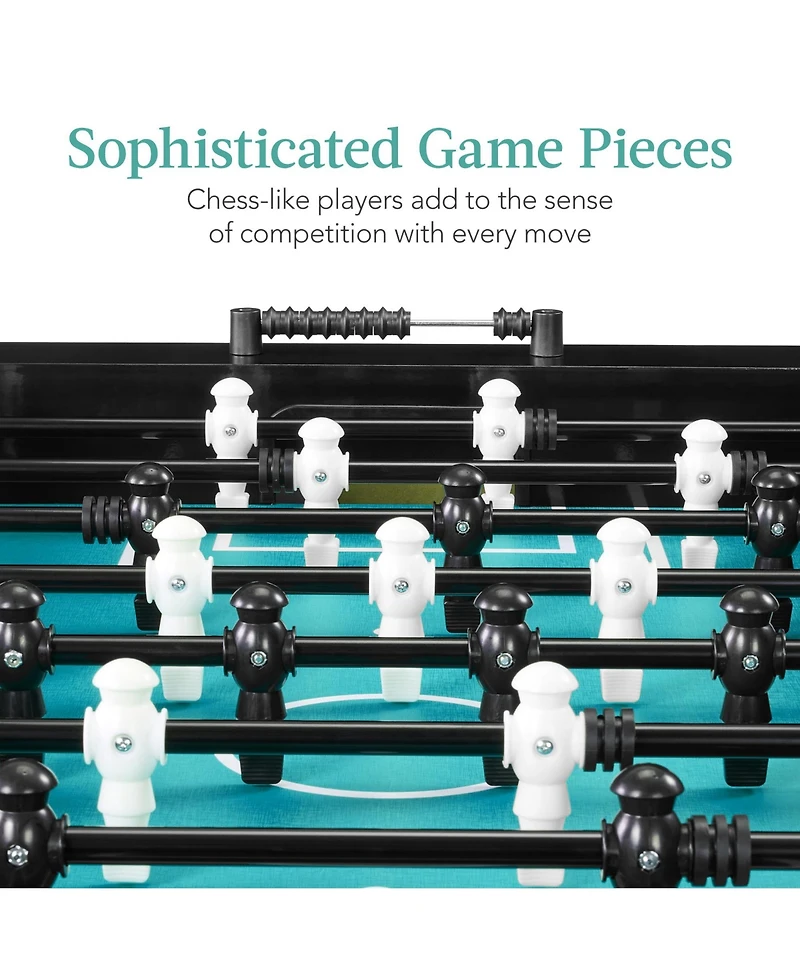 Best Choice Products Large 54in Full-Size Foosball Table for Home, Game Room w/ 2 Balls, 2 Cup Holders