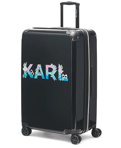 Karl Lagerfeld Paris Flowers Large Upright Suitcase