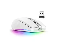 Risokeys Dual-Mode Wireless Mouse-(2.4G & Bluetooth 5.1), 2400 Dpi Adjustable, Silent Click, Type-c Rechargeable