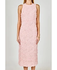 endless rose Women's Floral Applique Maxi Dress