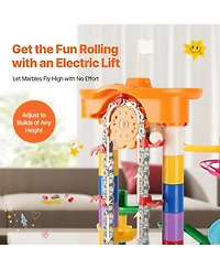 Sugift 230-Piece Marble Run Set with Motorized Elevator & 15 Marbles