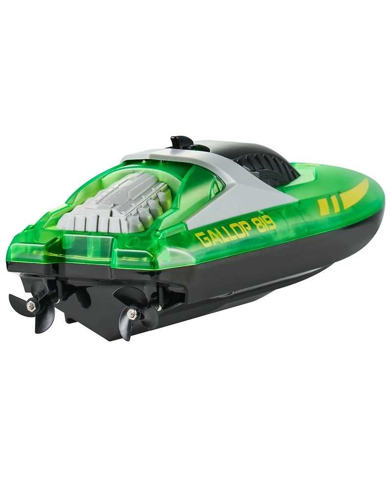 Sugift 2.4GHz Rc Racing Boat with Led Navigation Lights & Waterproof Design, Green
