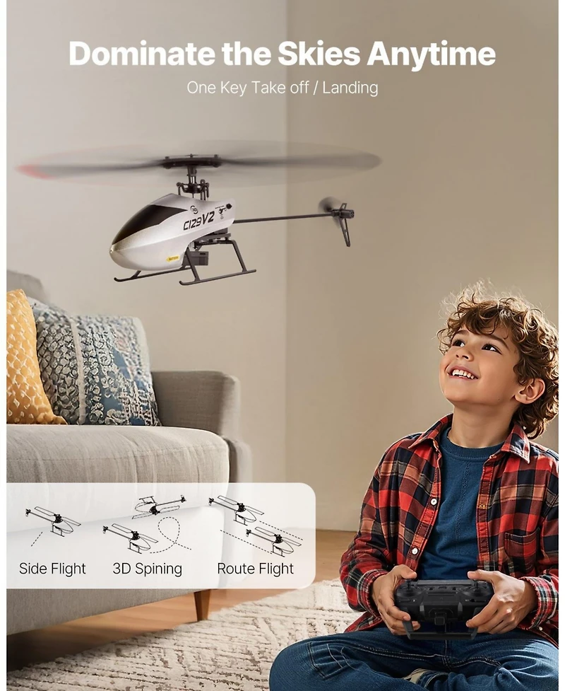 Sugift Single Propeller Rc Helicopter with 39 Min Flight Time