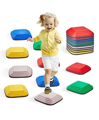 Sugift 10-pc Large Balance Stepping Stones Set, Non-Slip 220 lb Capacity