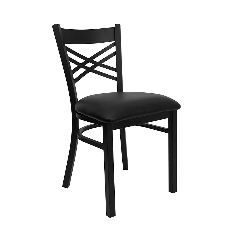 Emma+Oliver X" Back Metal Restaurant Dining Chair