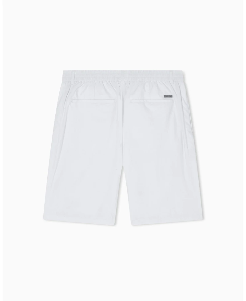 A|X Armani Exchange Men's White Edition Nylon Bermuda Shorts