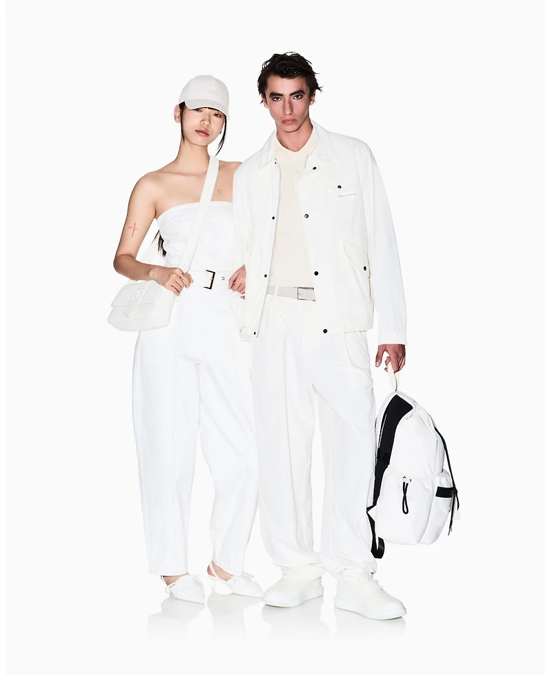 A|X Armani Exchange Men's White Edition Nylon Sport Coat