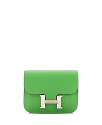 Pre-Owned Hermes Constance Slim Wallet Evercolor