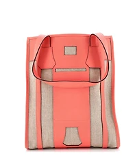 Pre-Owned HERMES Pm Petit H Bell Tote Toile and Leather