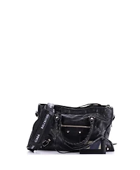 Pre-Owned Balenciaga Small Logo Strap City Classic Studs Bag Leather