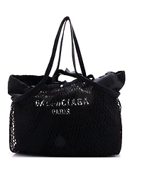 Pre-Owned Balenciaga Medium 24/7 Drawstring Tote Mesh and Canvas