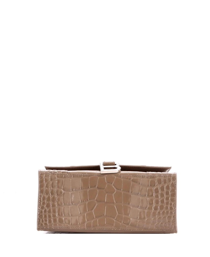 Pre-Owned Balenciaga Small Hourglass Top Handle Bag Embossed Leather